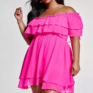 Sophie Off The Shoulder Ruffle Dress SZ 3X